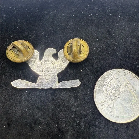 Vintage N.S. Meyer NY 22M Sterling U.S. Army Colonel Eagle Insignia